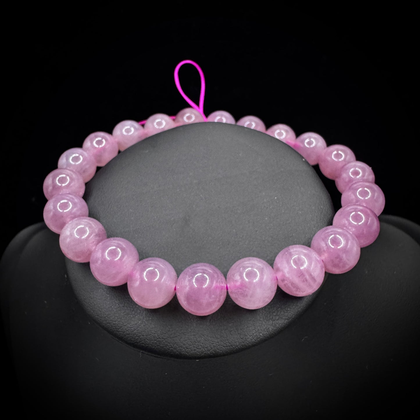 Handmade elastic bracelets are comfortable to wear and showcase well, suitable for various wrist sizes.