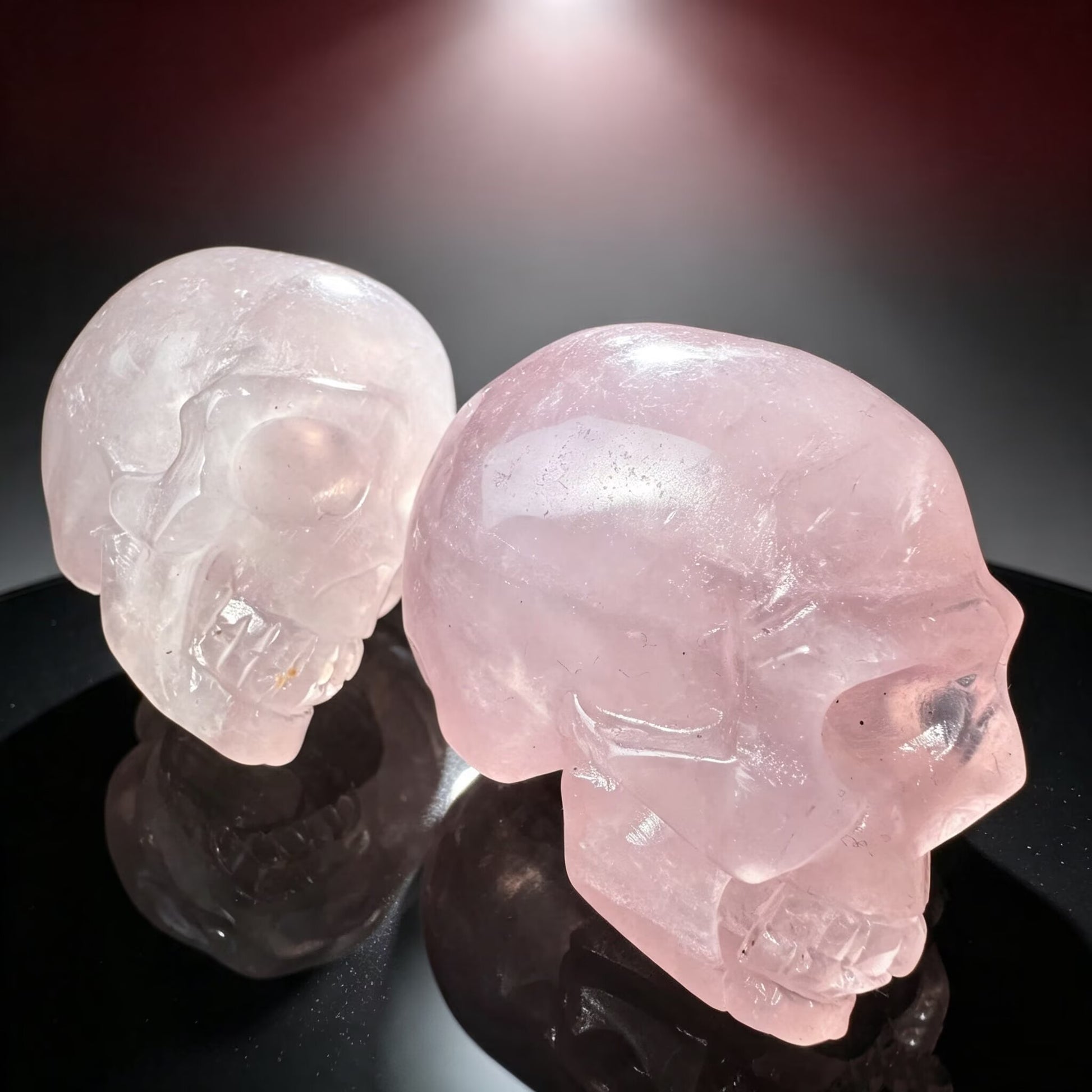 Natural Stone Skull Sculpture Side View