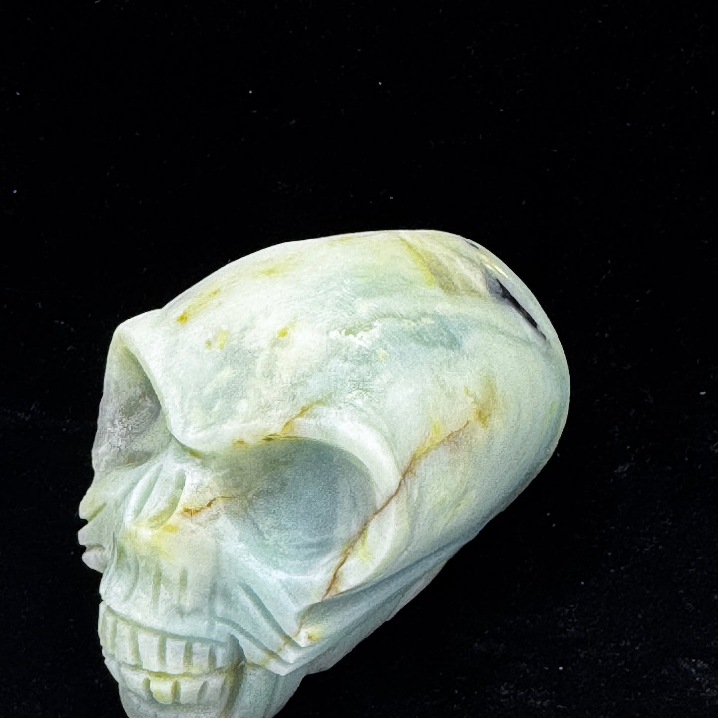 Amazonite Crystal Skull Sculpture - Third Eye Chakra Activator for Intuition Boost