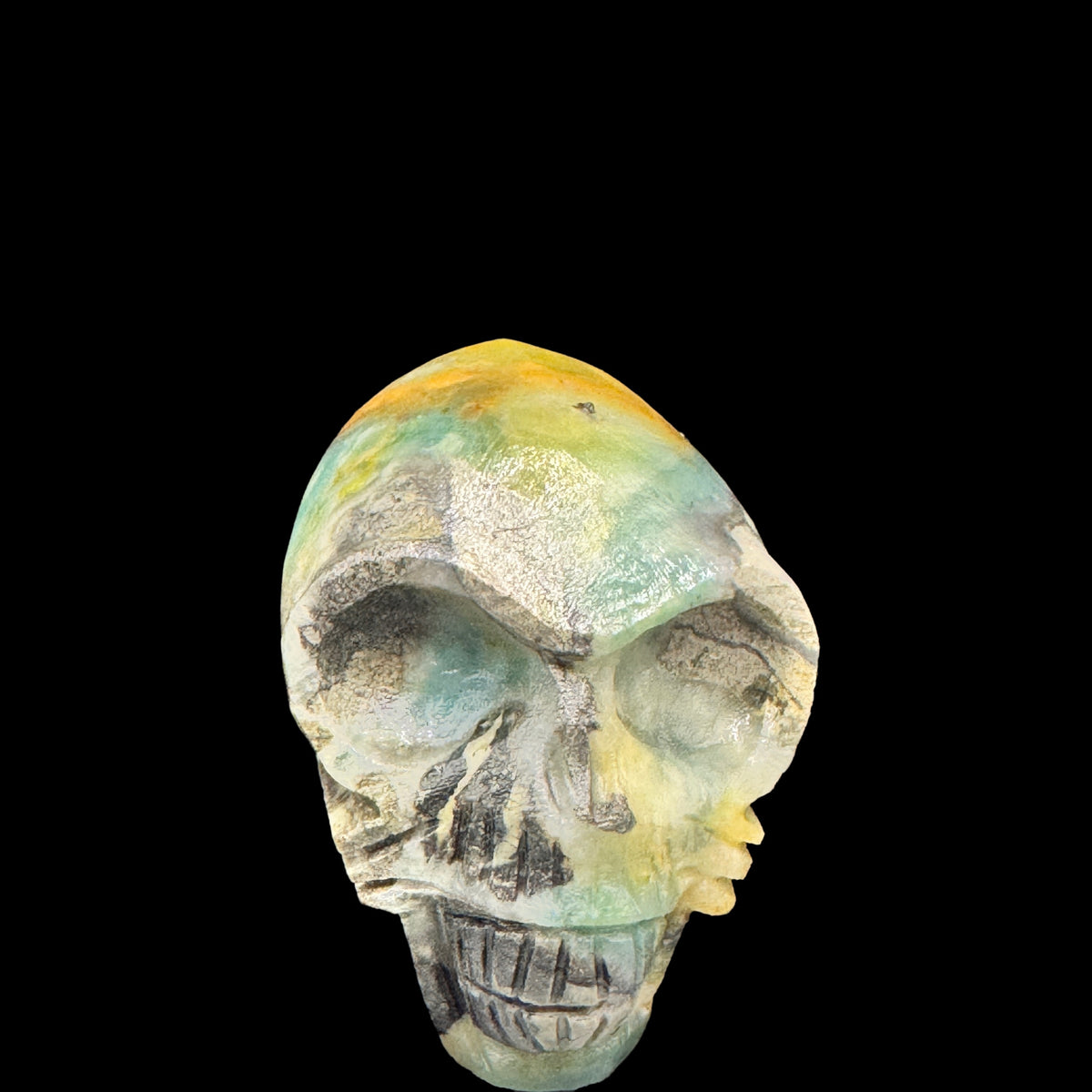 Amazonite skull healing stone decor