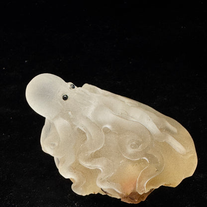 This crystal octopus figurine is used in meditation for balancing the sacral and crown chakras.
