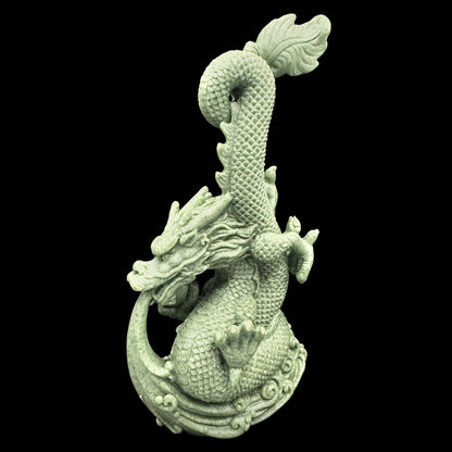The dragon used in a Feng Shui setup near the entrance of a home for protection.