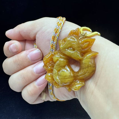 Karmic-Cleansing-Fox-Pendant-on-Crystal-Grid-Charging