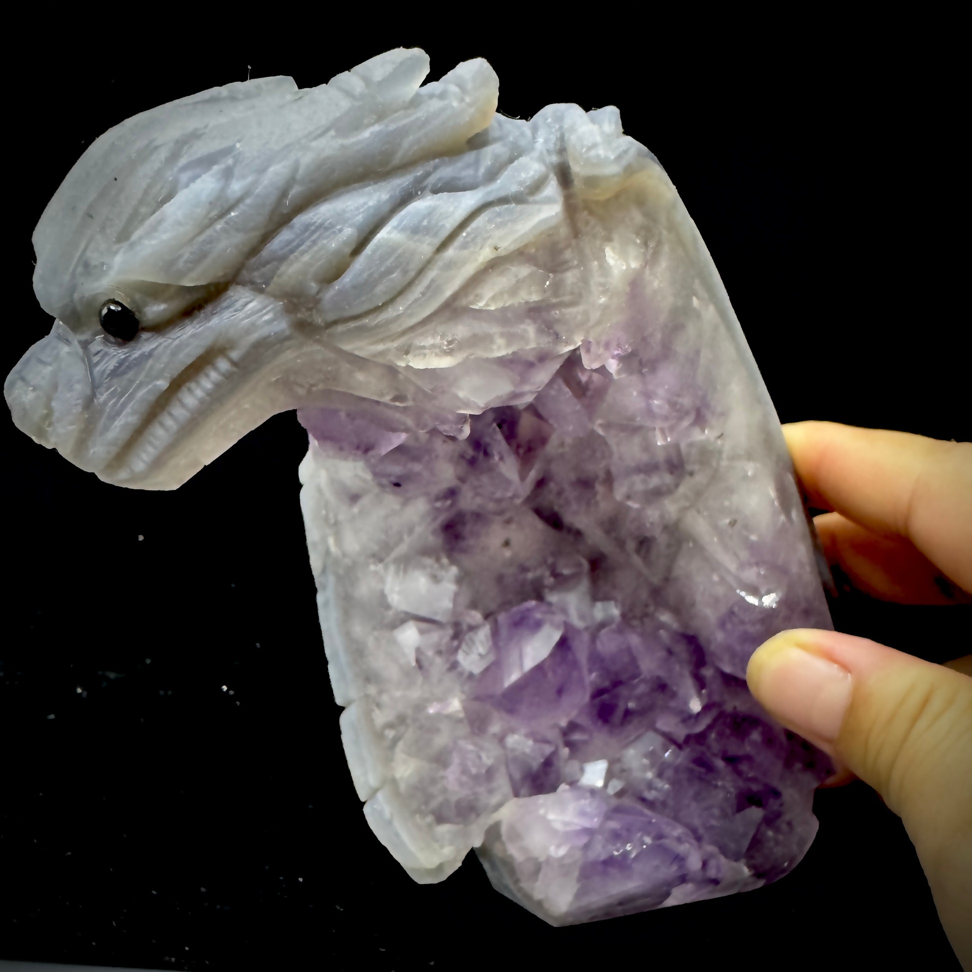 The statue on a modern desk, aiding in maintaining clarity and grounded energy during work.