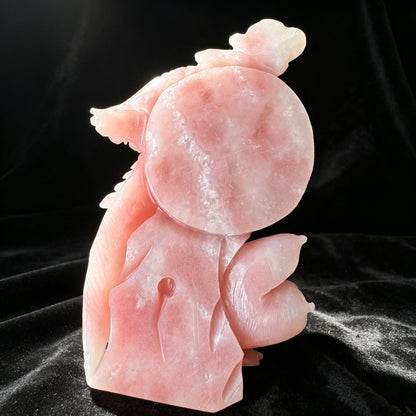 Natural Stone Hand Carved Parrot Sculpture Bird Figurine Collectible Decor