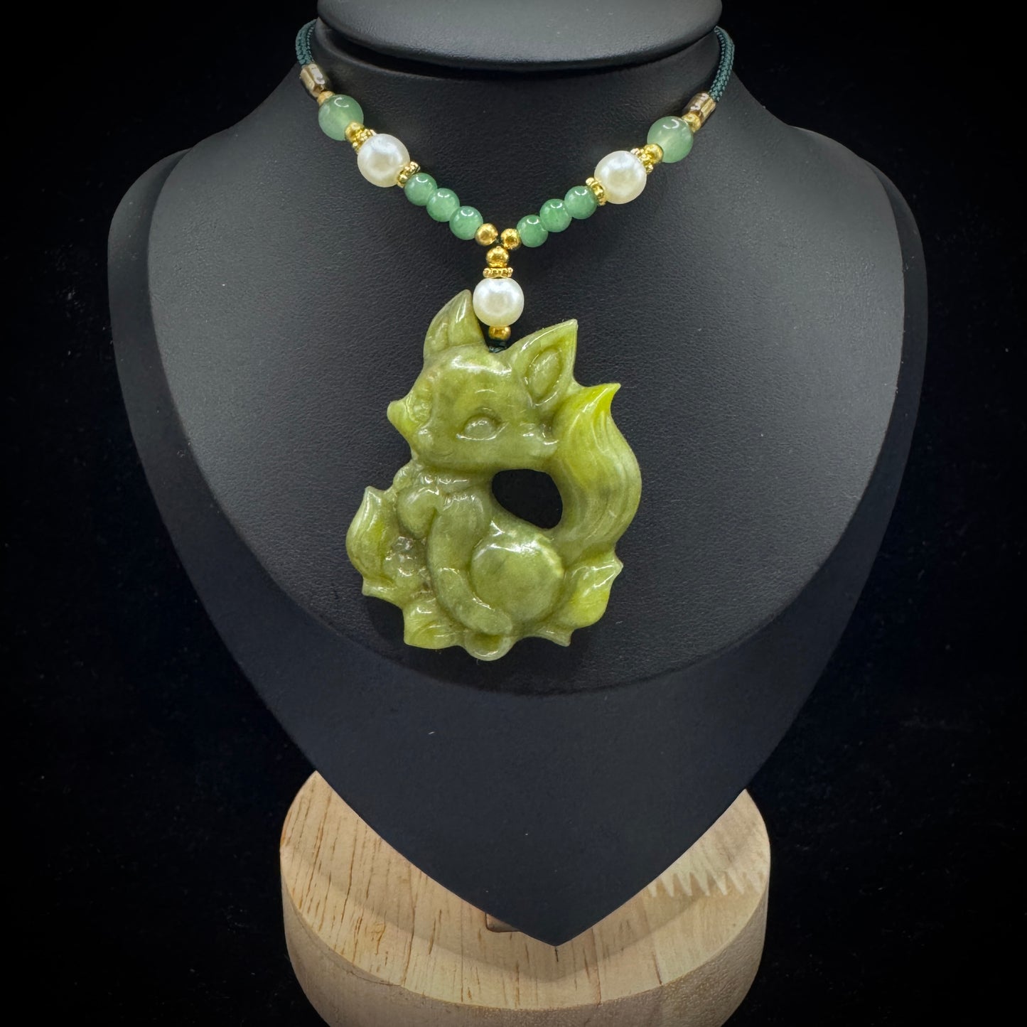 Natural Stone Fox Necklace - Fertility Charisma Shape-shifting Energy Amulet