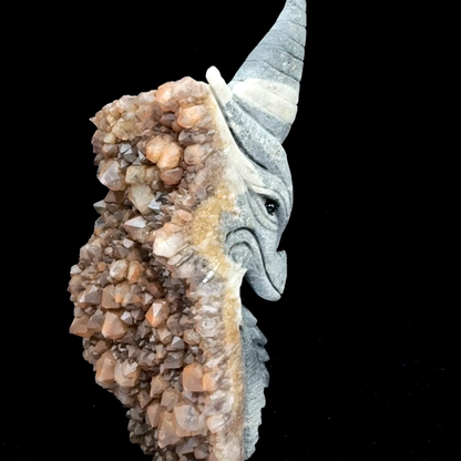 Imperial Red Quartz Dragon Head - Chi Energy Amplifier for Wealth & Power