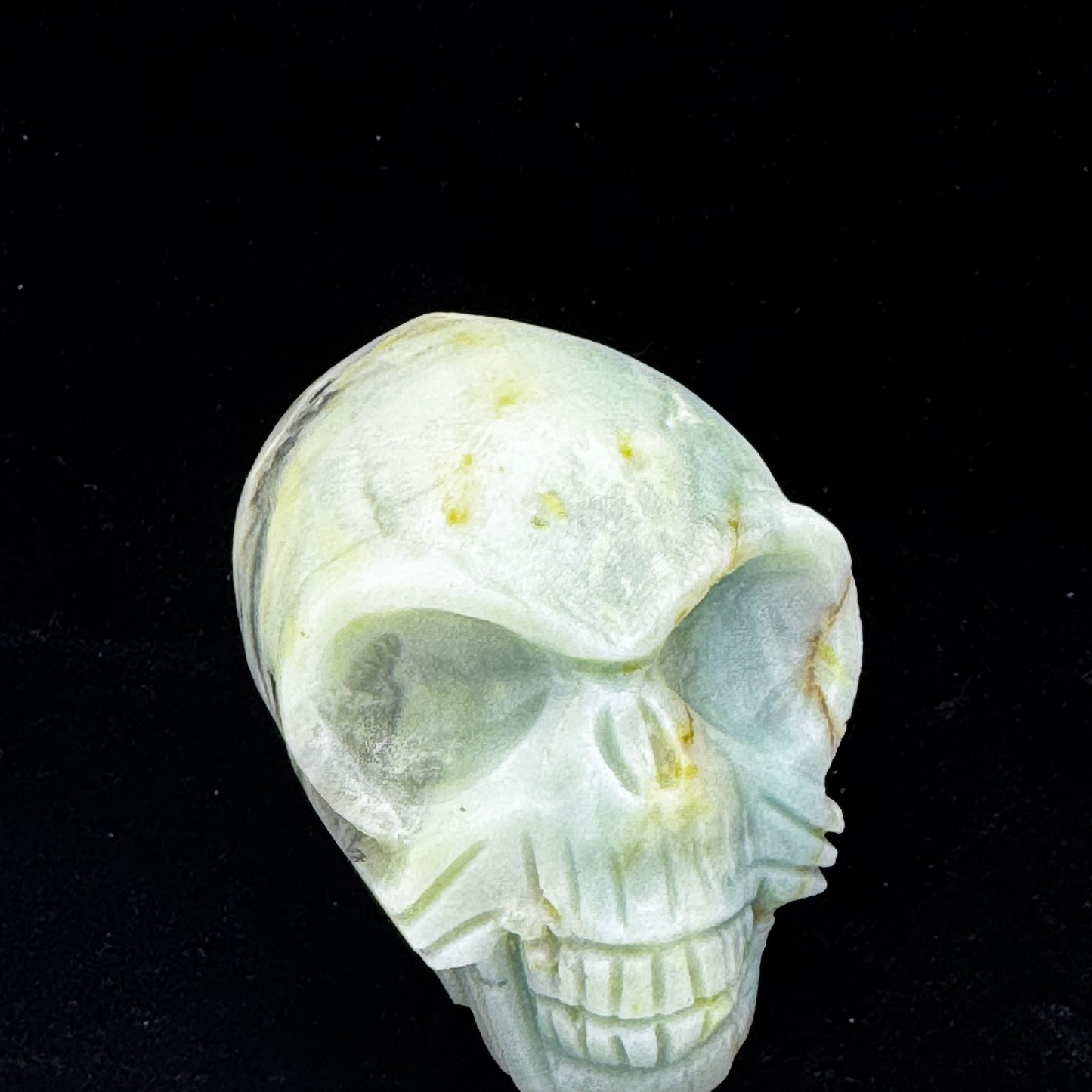 Amazonite Crystal Skull Sculpture - Third Eye Chakra Activator for Intuition Boost