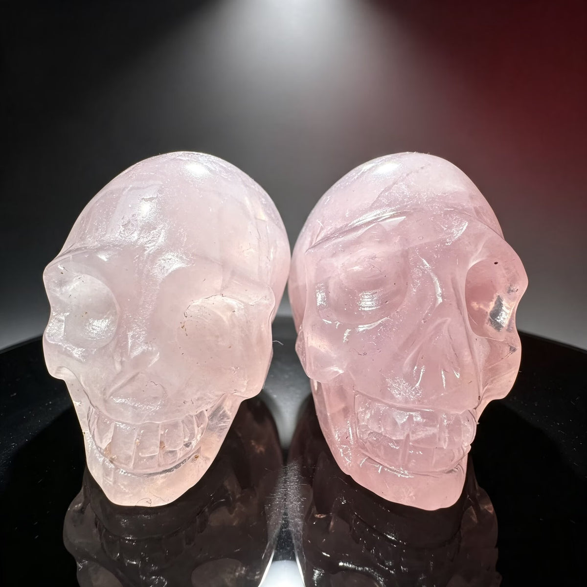 Natural Stone Carved Skull Sculpture Back View