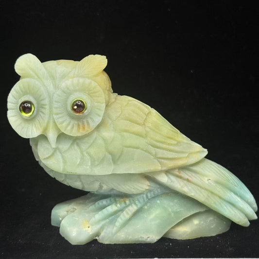 Hand-Carved Natural Crystal Bird Sculpture - Energy Guardian, Symbol of Freedom and Spirituality