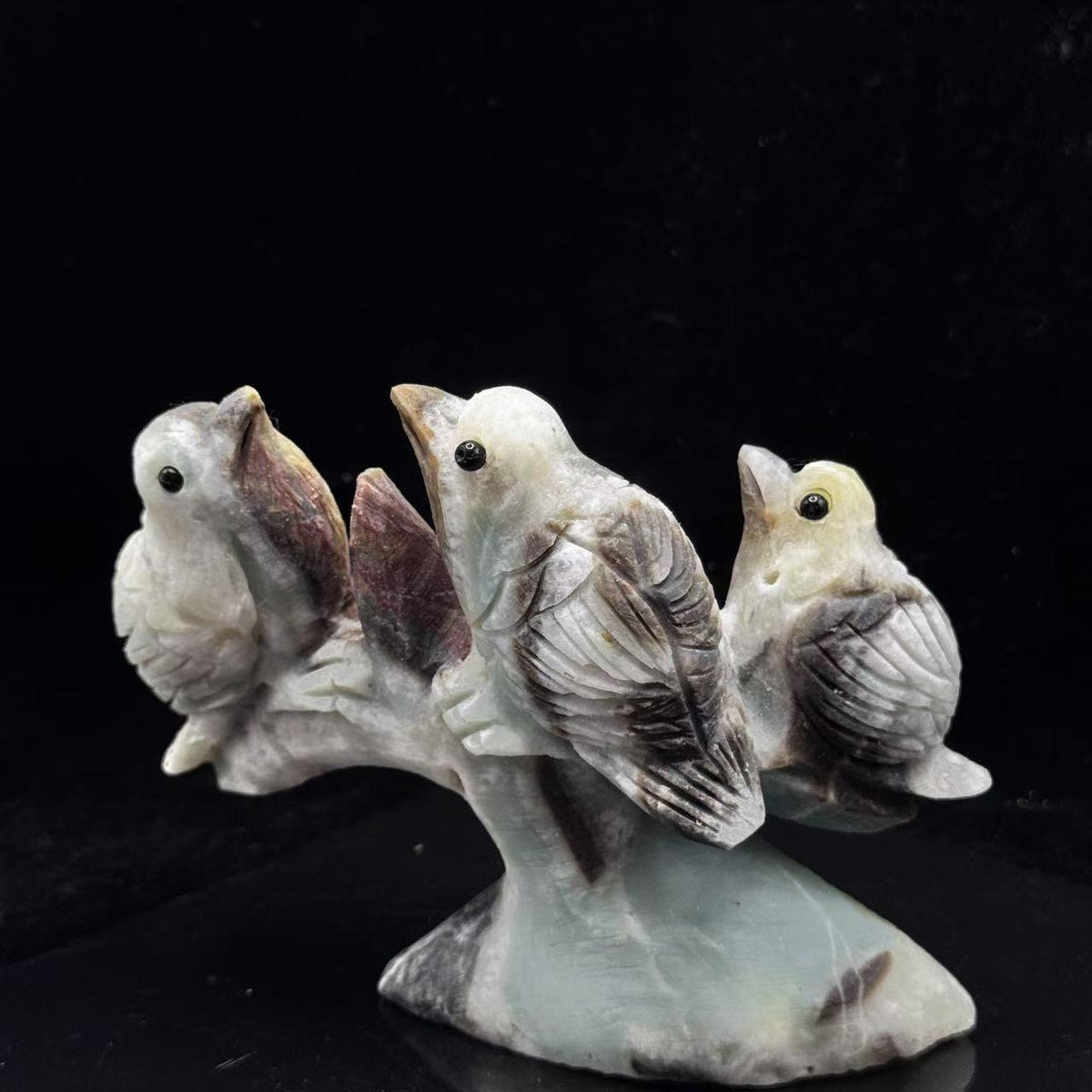 Amazonite Bird on Office Desk - Feng Shui Wealth Decor & Stress Relief Gift