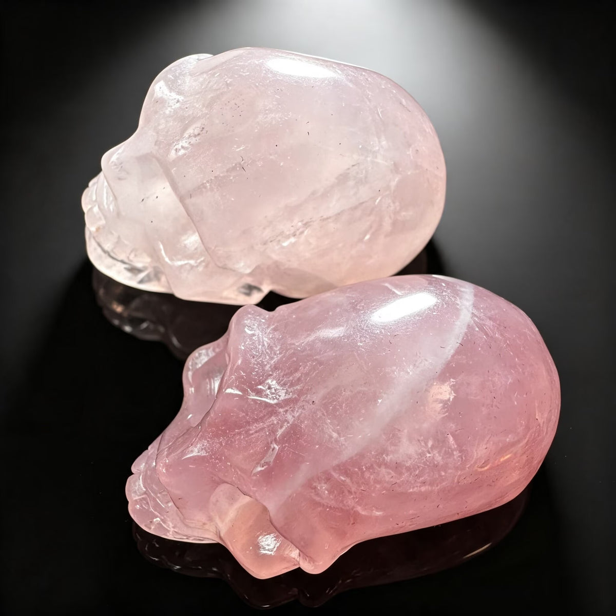 Natural Stone Skull Sculpture Top View