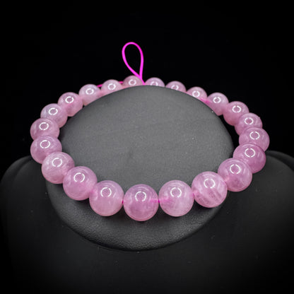 Handmade elastic bracelets are comfortable to wear and showcase well, suitable for various wrist sizes.